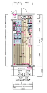 ララプレイス玉造パルク【4階】の間取り