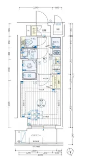 ゼオン大阪EAST【9階】の間取り