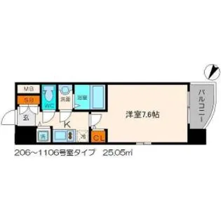 リッツ桜宮パークフロント【11階】の間取り