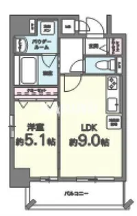 huit arbre上町台【2階】の間取り