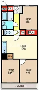 日商岩井京橋ハイツ【5階】の間取り