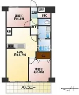 ドルミ京橋【1階】の間取り
