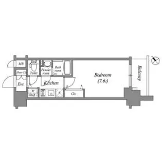 エスリード大阪城アクシス【8階】の間取り