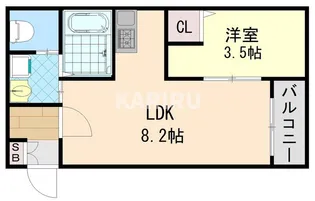 H-maison鶴橋Ⅱ【2階】の間取り