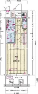 ソルテラスOSAKA MID EASTクレアスト【4階】の間取り