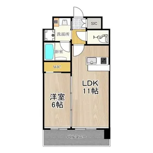 プレジオ内代【9階】の間取り