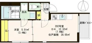 エリアフェリズ【202【通常プラン】号室】の間取り