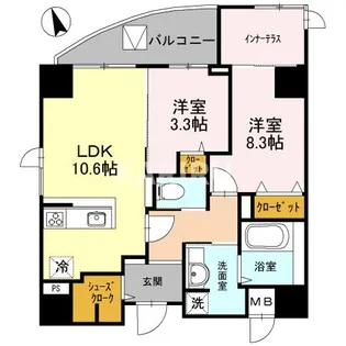 ナチュール天王寺【4階】の間取り