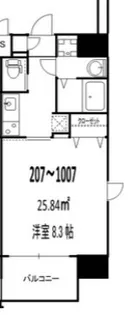 フォレストガーデン天満橋Ⅰ【7階】の間取り