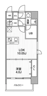 SK RESIDENCE 放出【3階】の間取り