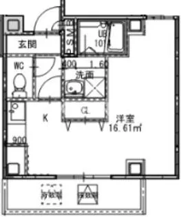フィオ―ラマンション天王寺【9階】の間取り