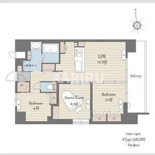 S-RESIDENCE天満橋ar【14階】の間取り