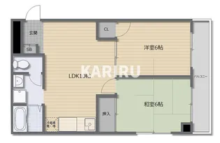 シャトル岡崎【1階】の間取り