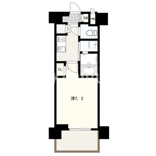 プロシード大阪EASTアクア・ラ・フォンテ【7階】の間取り
