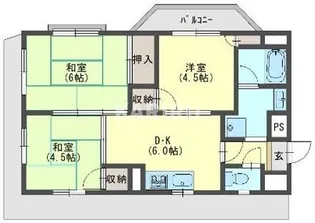 べルフラワー山下【1階】の間取り