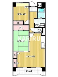 ロイヤル鶴見【7階】の間取り