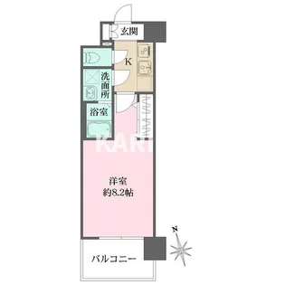 リヴェント玉造【9階】の間取り