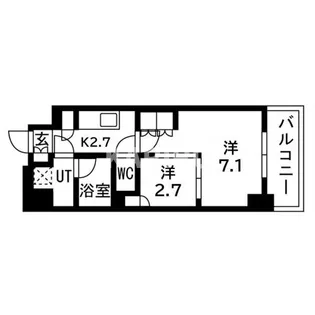 ウエリスアーバン守口【10階】の間取り