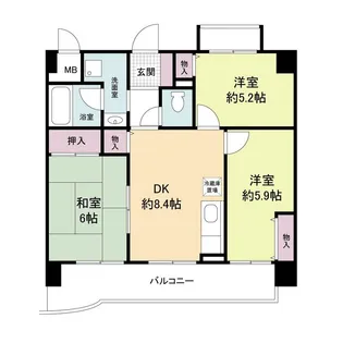 シャリテ今里 【8階】の間取り