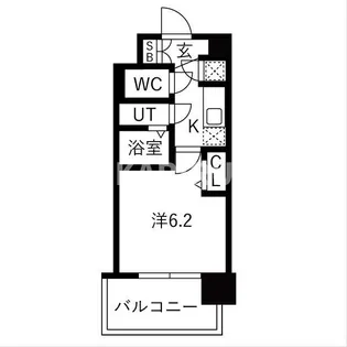 レジュールアッシュ緑橋駅前【10階】の間取り