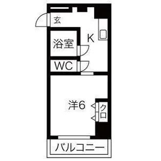 千林ロイヤルハイツ【601号室】の間取り