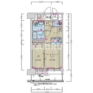 プレサンス長田レジェール【12階】の間取り