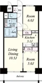 F-TAMATSUKURI【7階】の間取り