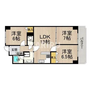 ロイヤルコート生江【3階】の間取り