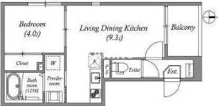 LEGARE桃谷【1階】の間取り