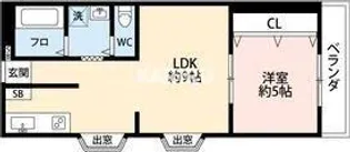 ミライ ハイム(1号館)【1205号室】の間取り