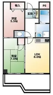 ラ・アベニュー中野【6階】の間取り