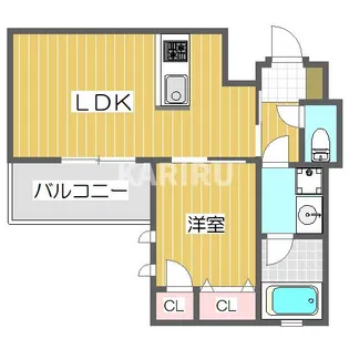 ウェルスクエア都島【3階】の間取り