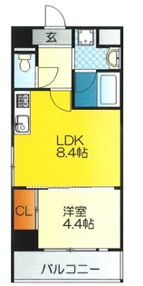 ウッディハウスウエコー【405号室】の間取り