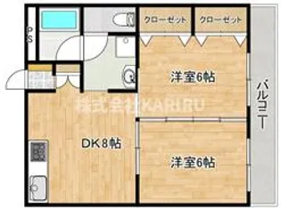 中野ハイツ緑橋【5階】の間取り