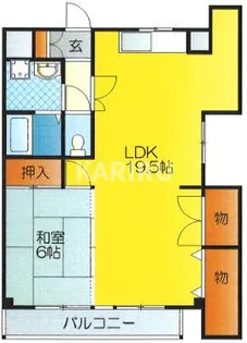 リベルテアミューザー【8階】の間取り