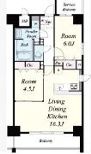 F-TAMATSUKURI【10階】の間取り