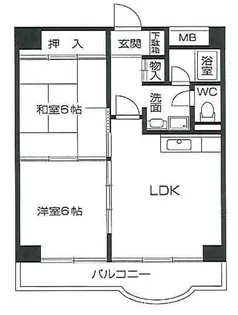 アーカス野江【8階】の間取り