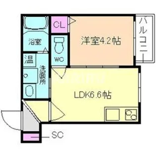 パシフィック千林【2階】の間取り
