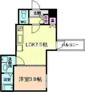 パシフィック千林【3階】の間取り