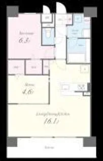 アウトフィールド海老江【6階】の間取り