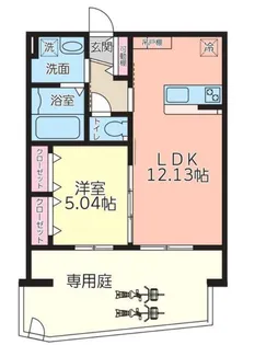 メゾン・デ・ベルジュ鴫野【1階】の間取り