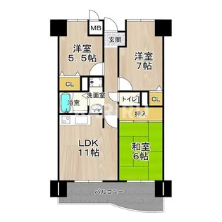 エヌズ【5階】の間取り