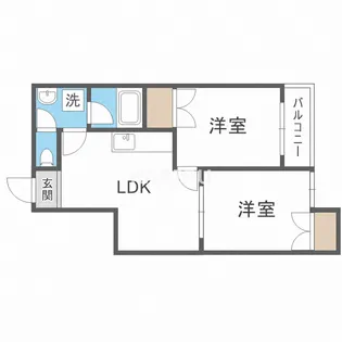 アトレーユ深江【2階】の間取り