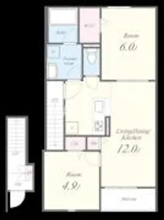 フェリーチェ鶴見【203号室】の間取り