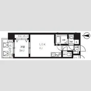 エムブイインプ大阪放出【2階】の間取り