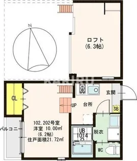 フェリクス中宮【2階】の間取り