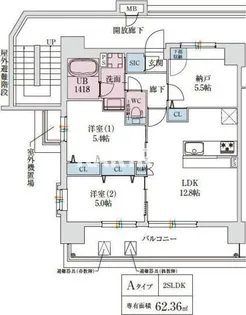 スプランディッド玉造DUE【3階】の間取り