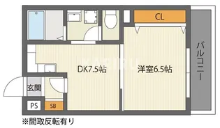 三福ロイヤルマンション【603号室】の間取り