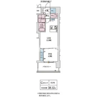 スプランディッド本町グラン【7階】の間取り