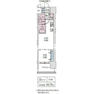 スプランディッド本町グラン【8階】の間取り